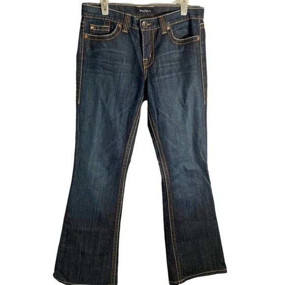 𝅺david Kahn Dark Wash Bootcut Jeans Size 10 - Picture 1 of 7
